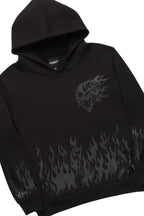 Bubble Black/Black Stacked Flare Hoodie Track Set