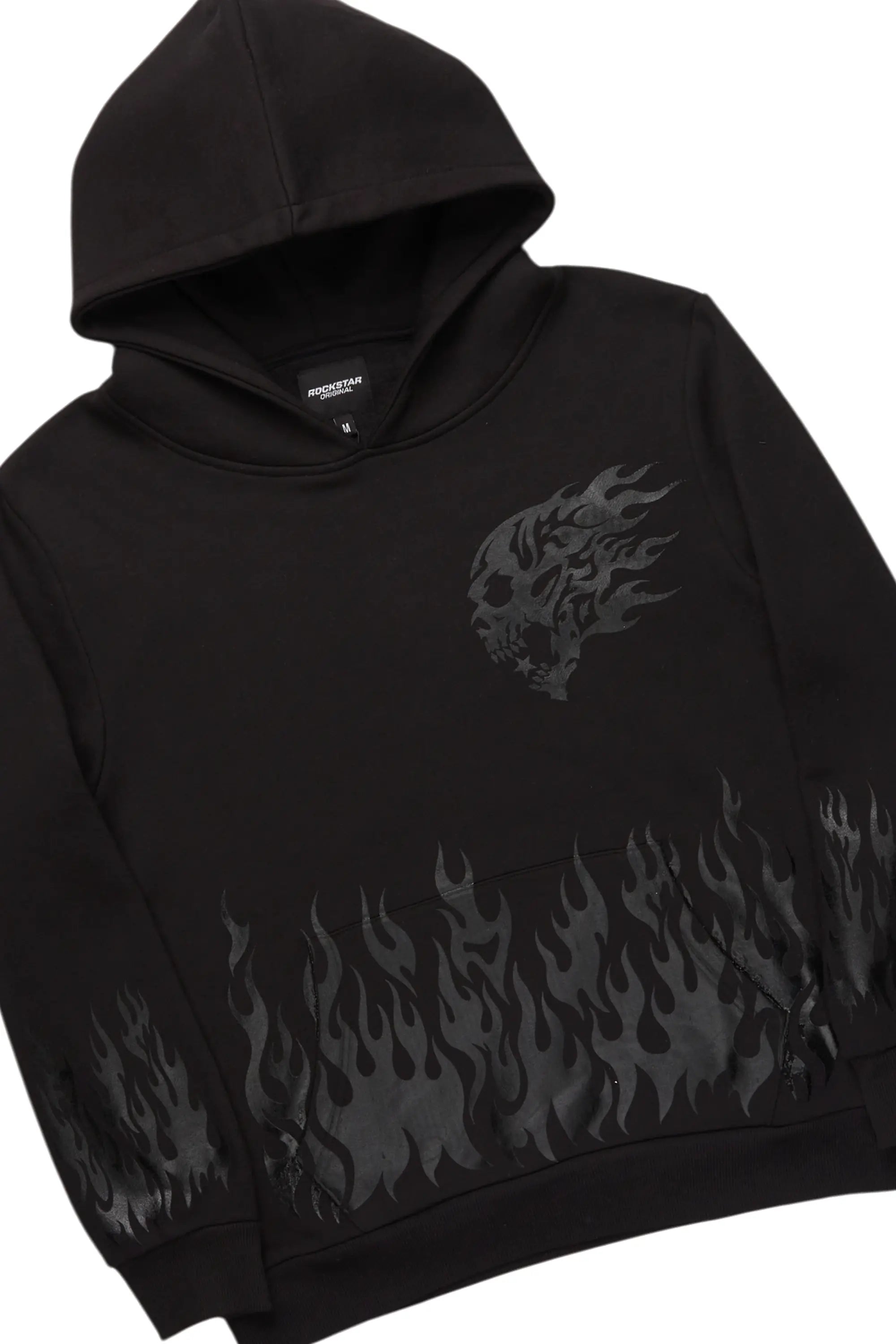 Bubble Black/Black Stacked Flare Hoodie Track Set