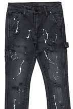 Thorton Black Stacked Flare Jean