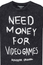 Boys M4 Video Games Vintage Black Graphic T-Shirt