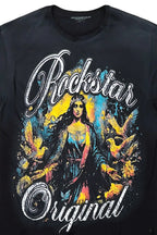 Santorini Black Oversized Graphic T-Shirt