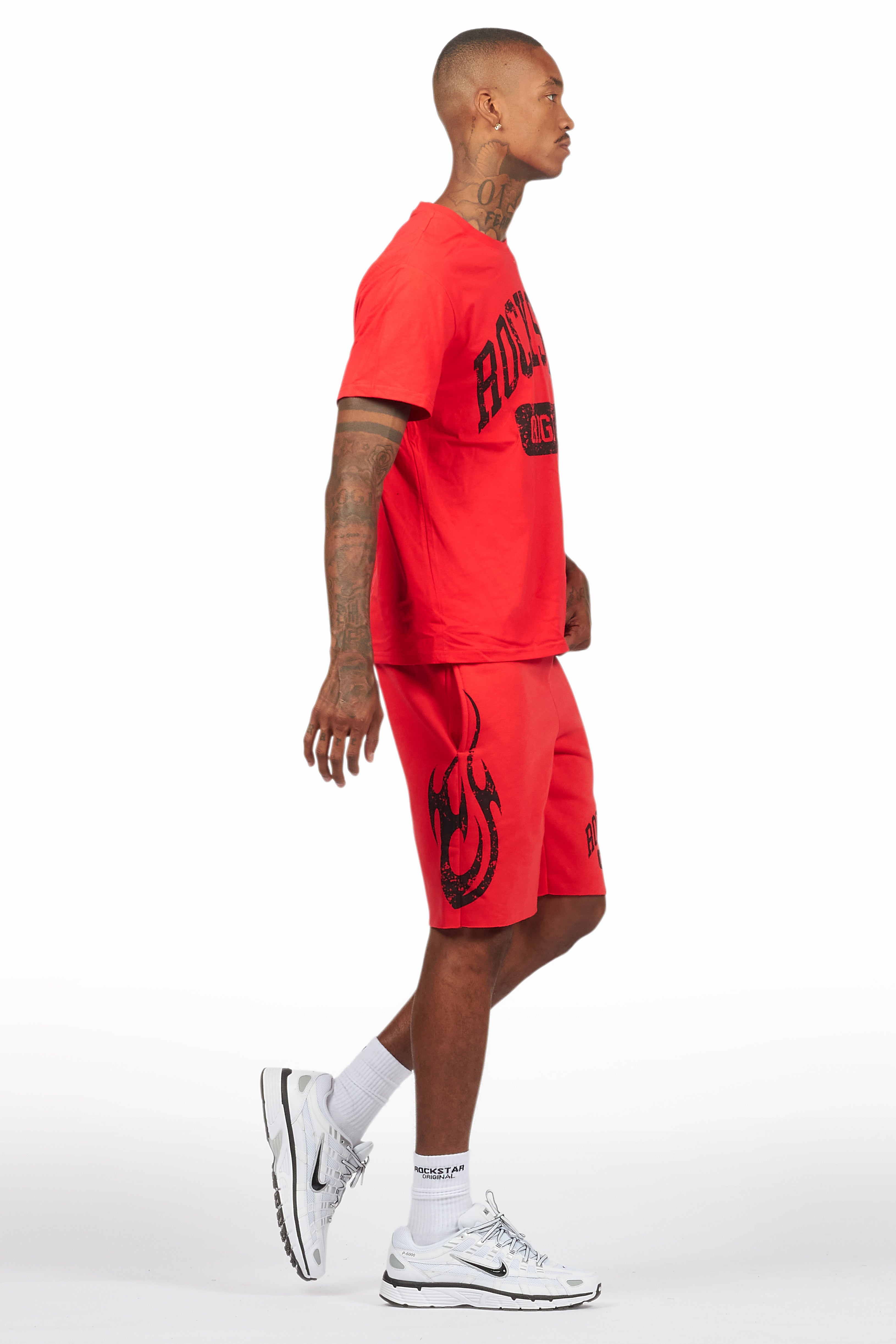 Members Red/Black T-Shirt/Short Set