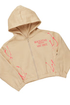 Girls Bass Light Mocha Zip Up Hoodie Pant Set