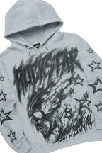 Nelz Heather Grey/Black Hoodie/Stacked Track Pant Set