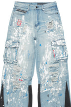 Dallin Blue Painter Baggy Cargo Jean