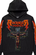 Sarena Black Graphic Hoodie