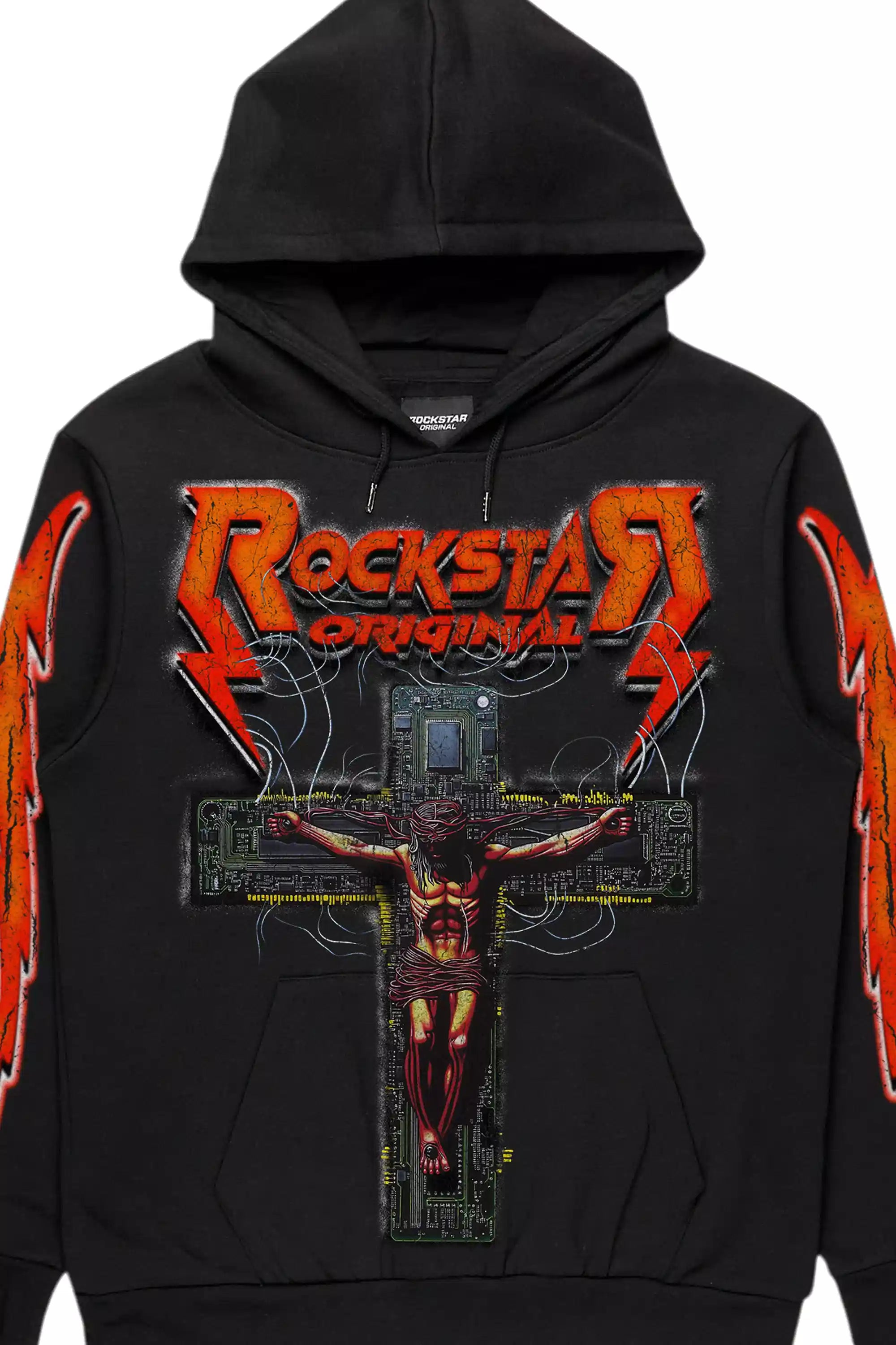 Sarena Black Graphic Hoodie