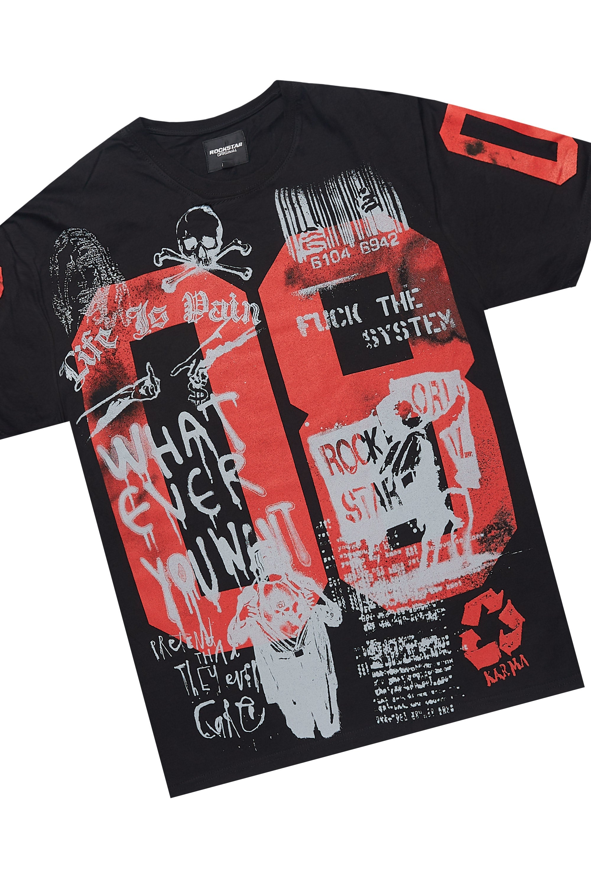 Grill Black/Red Cargo Short Set