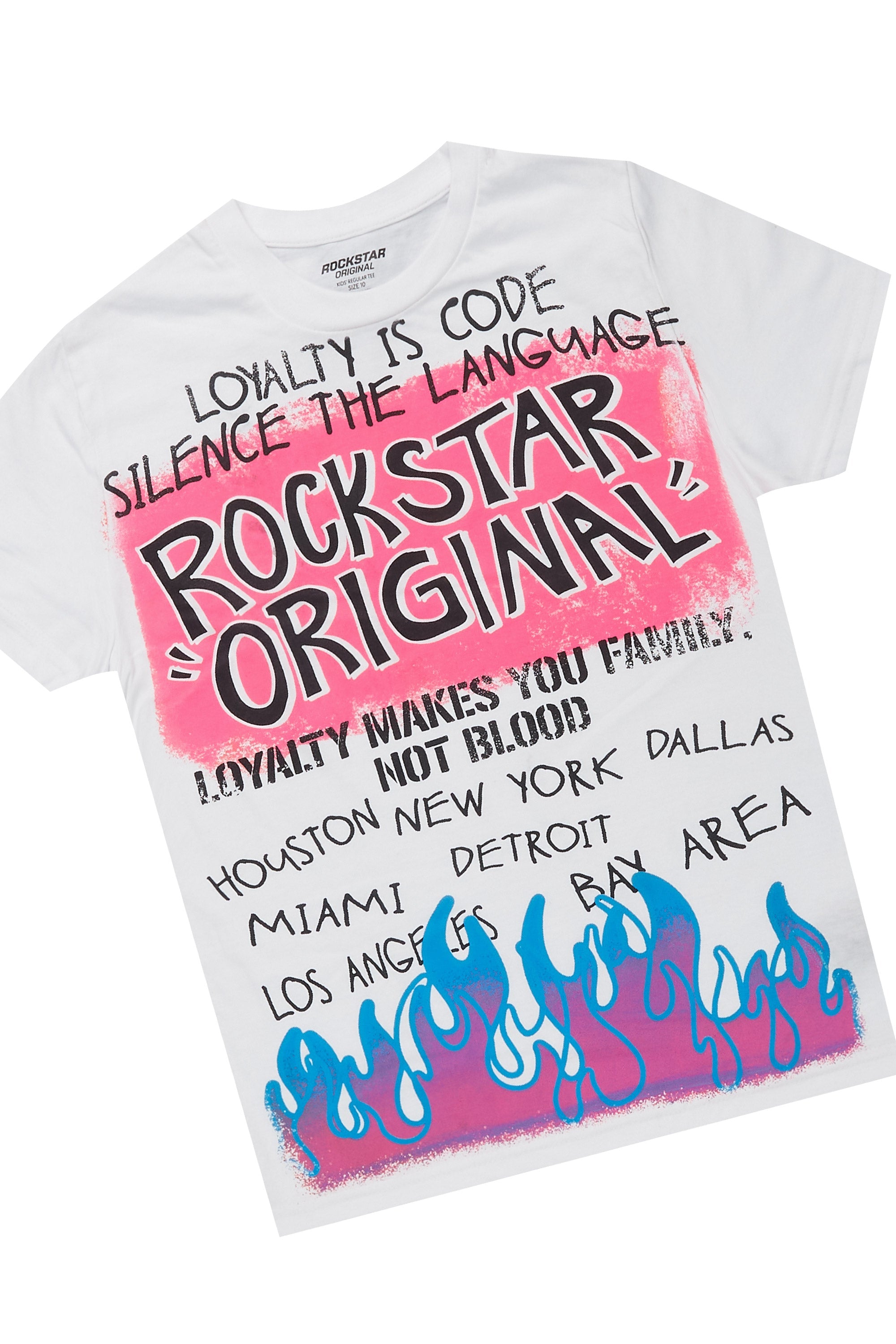 Boys Beno White/Blue T-Shirt/Short Set