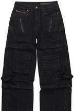 Three Maxi Jet Black Baggy Fit Jean