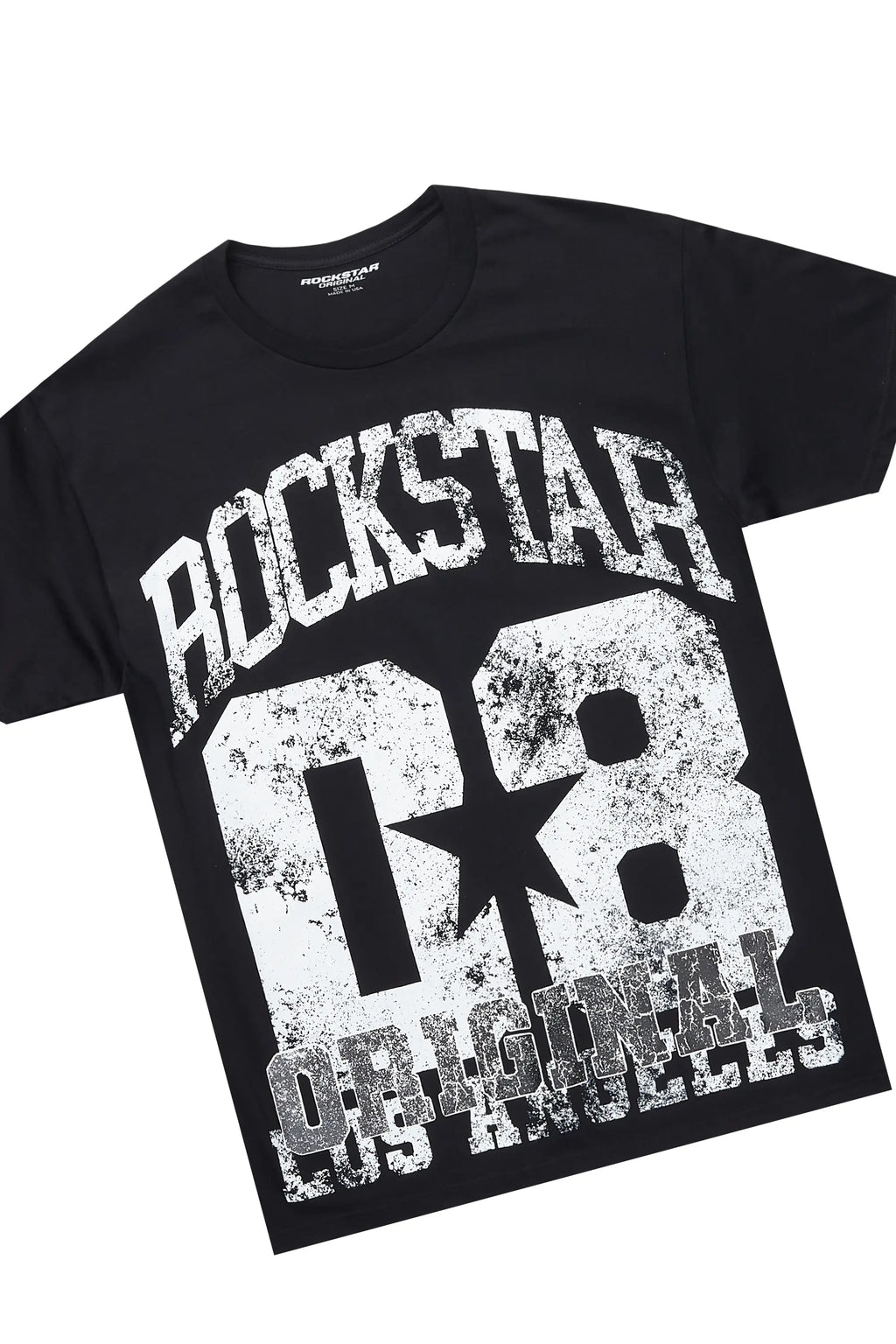 Edel Black/Burgundy T-Shirt/Stacked Baggy Track Pant Set