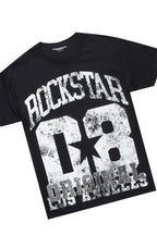 Edel Black/Burgundy T-Shirt/Stacked Baggy Track Pant Set