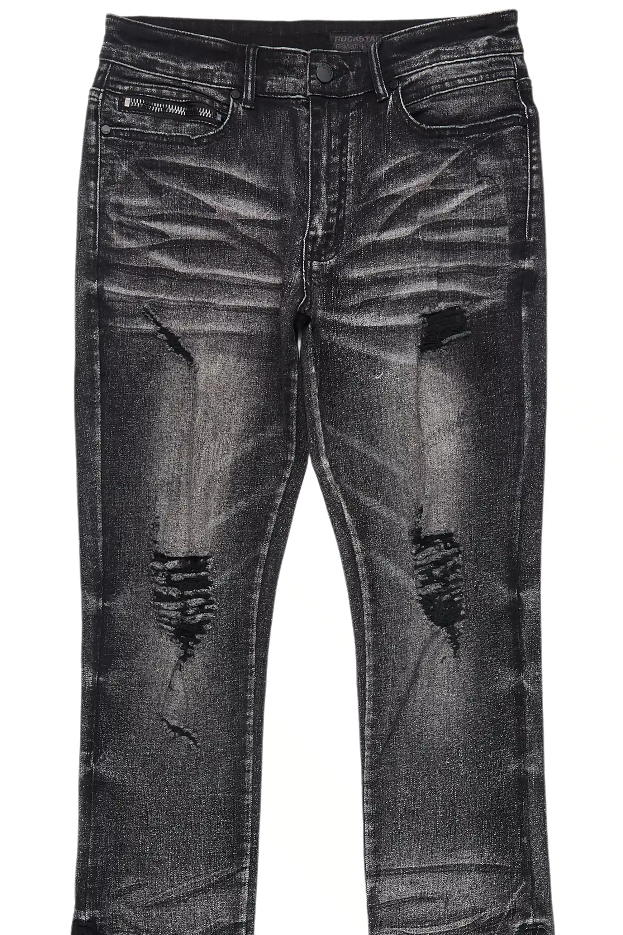 Jaymes Grey Stacked Flare Jean