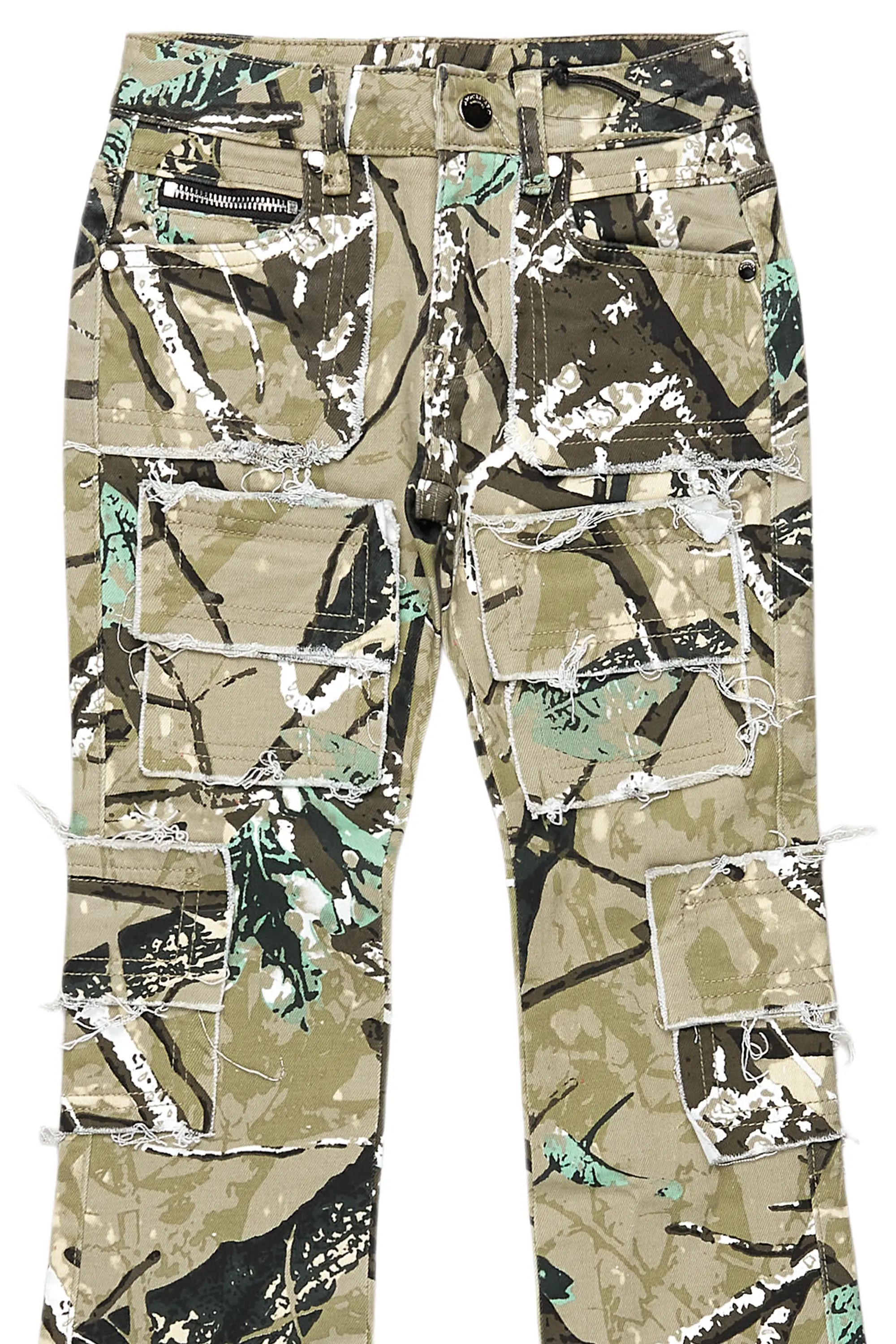 Girls Addy Tree Camo Skinny Fit Cargo Jean