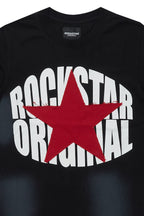 Boys Ezra Vintage Black Graphic T-Shirt