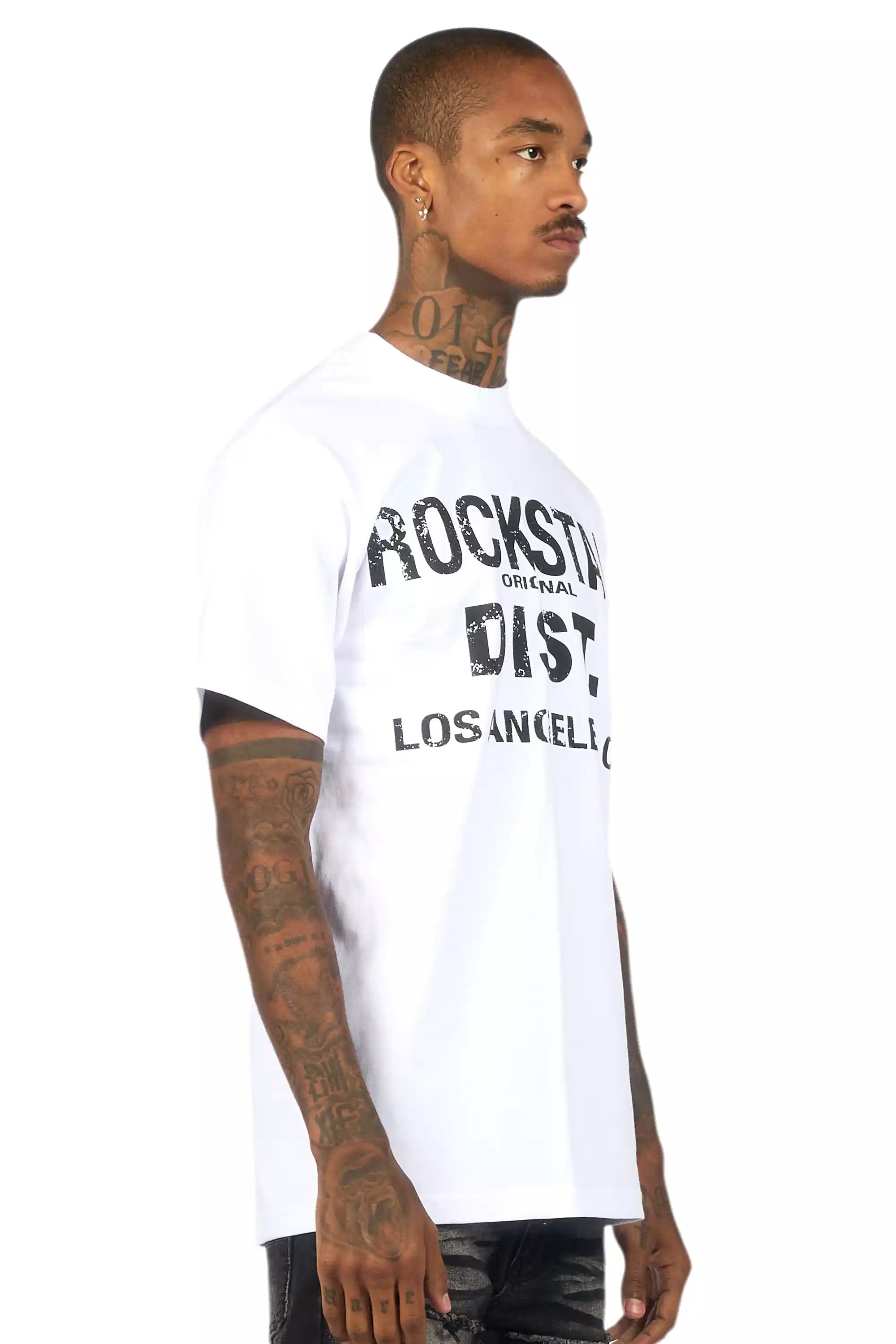 Nelly White/Black Oversized Graphic T-Shirt