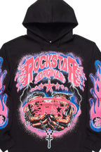 Cairo Black/Fuchsia Graphic Hoodie