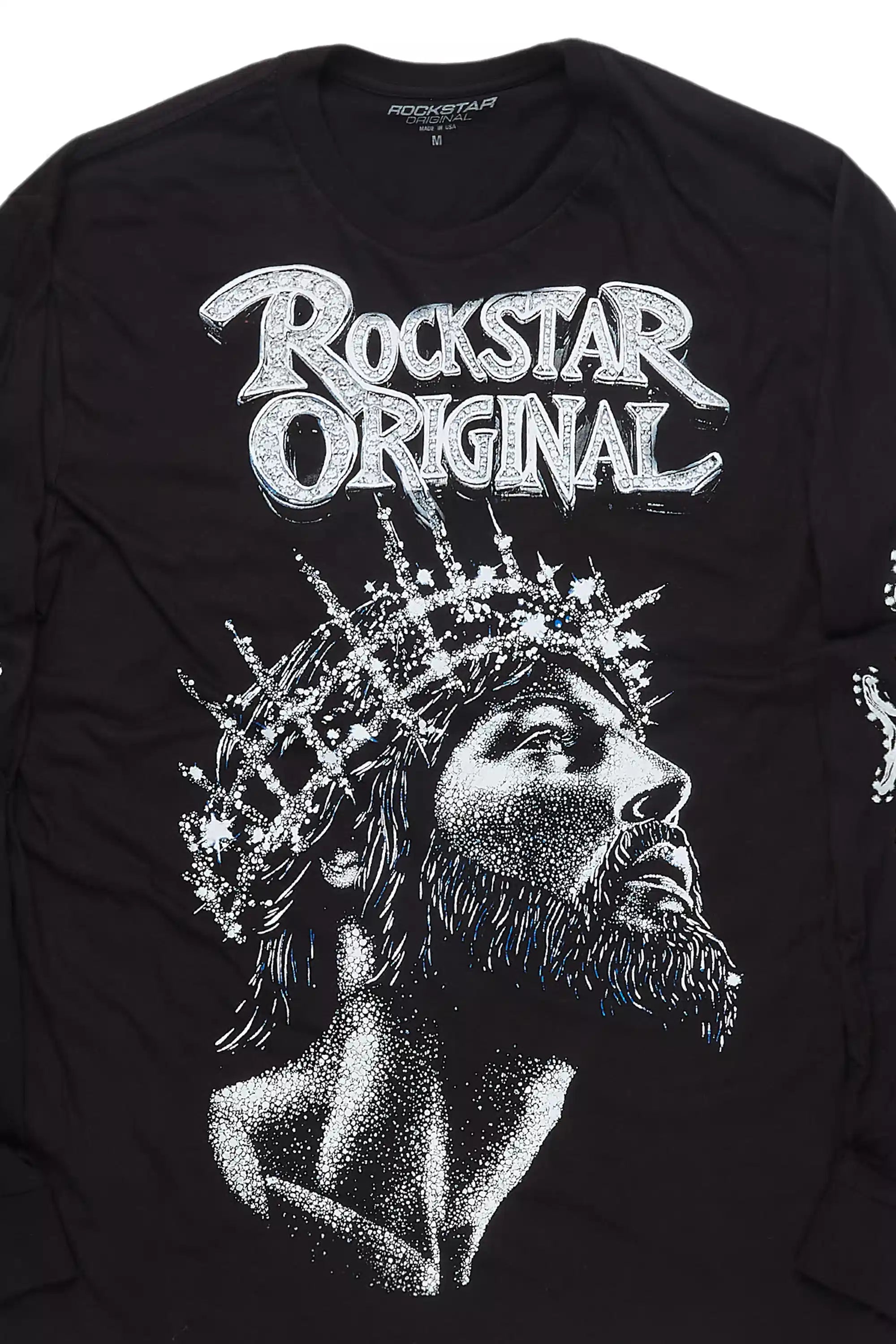 Darius Black Long Sleeve Graphic T-Shirt