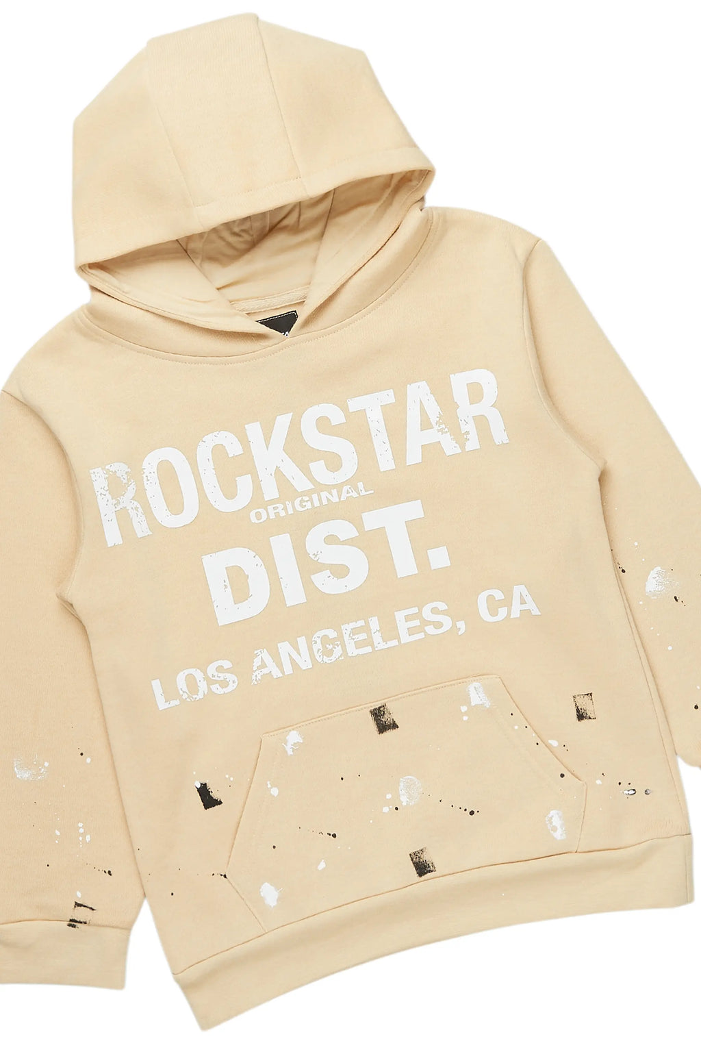 Boys Scottie Beige/White Baggy Stacked Track Set