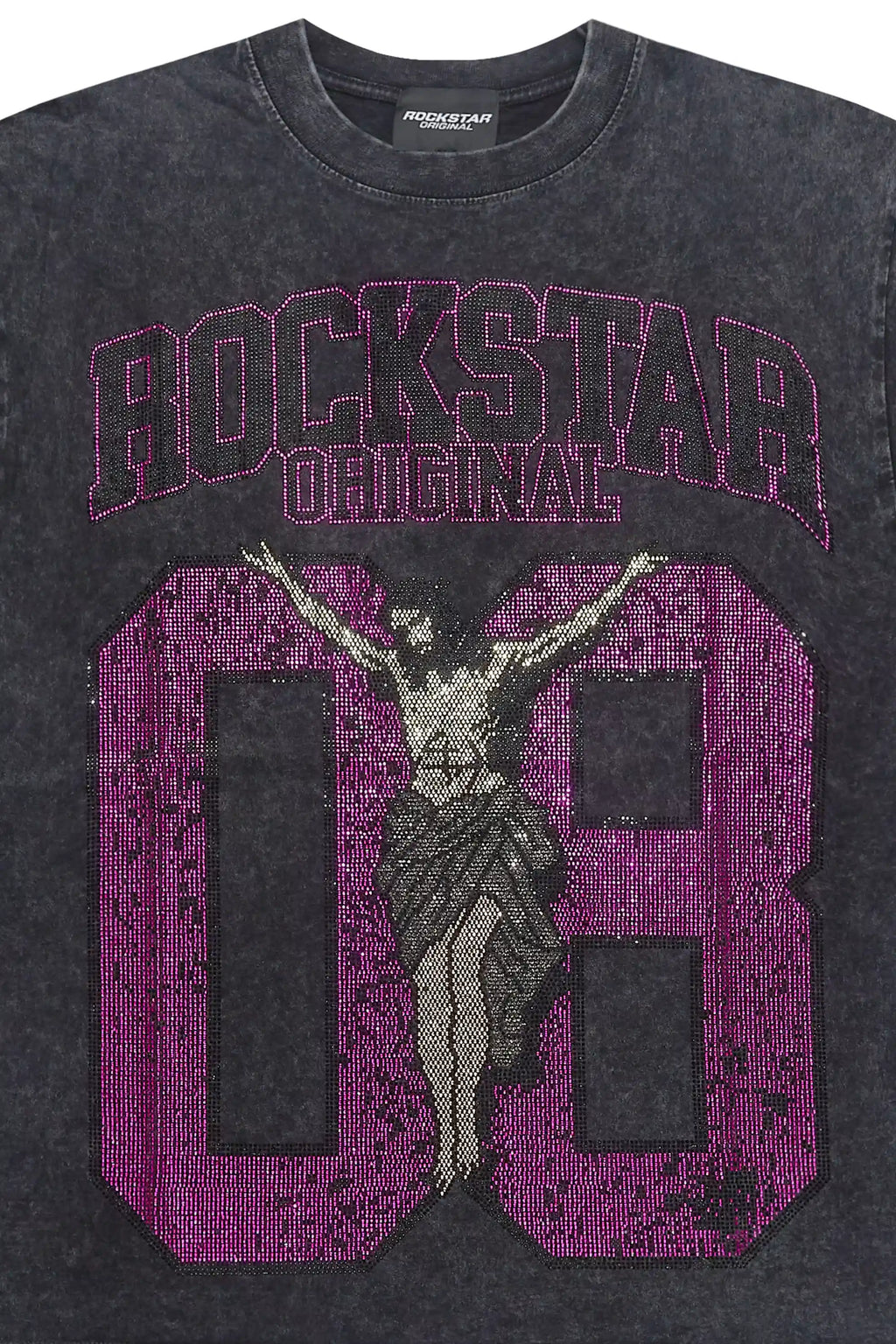 Field 2.0 Black/Pink Graphic Rhinestone T-Shirt