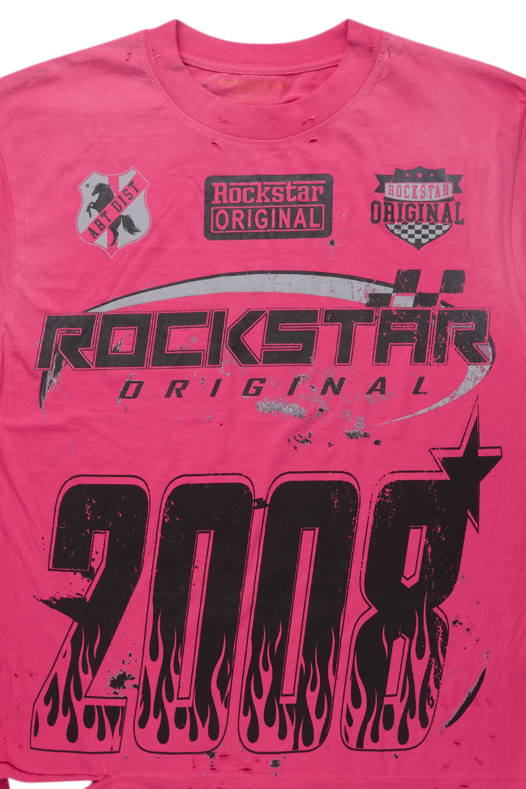 Amos Fuchsia/Black Graphic T-Shirt