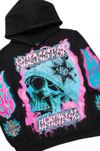 Adkin Black Hoodie/Baggy Track Pant Set