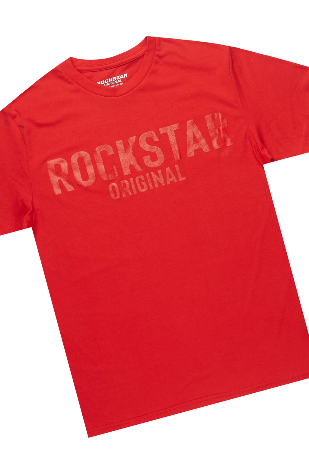 Sana Red T-Shirt/Dag Stacked Flare Jean Set