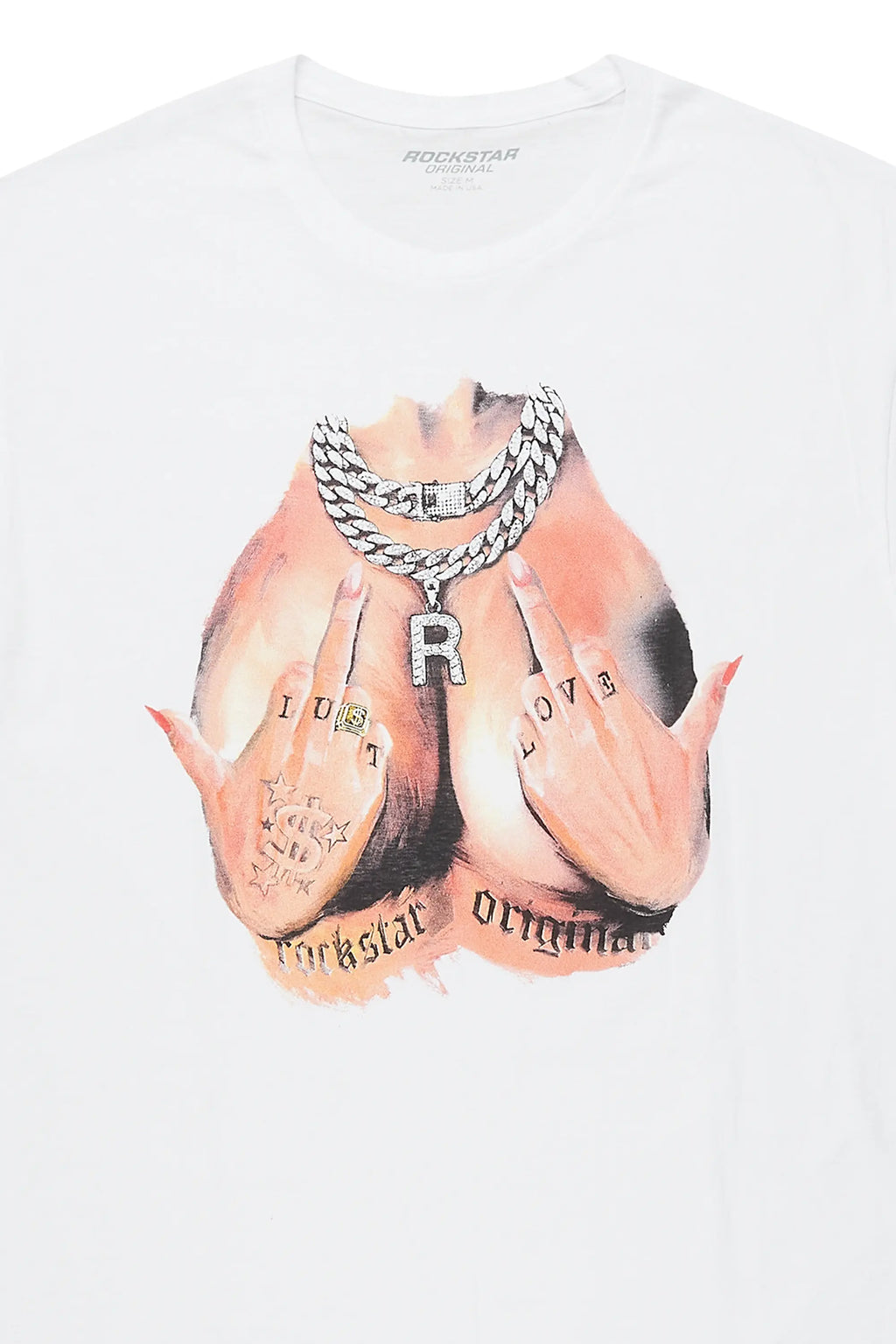 Eyes Up Here White Oversized T-Shirt