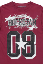 Boys Allstar Burgundy/White Graphic T-Shirt
