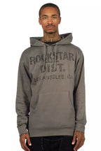 Thryll Heather Grey/Black Rhinestone Graphic Hoodie
