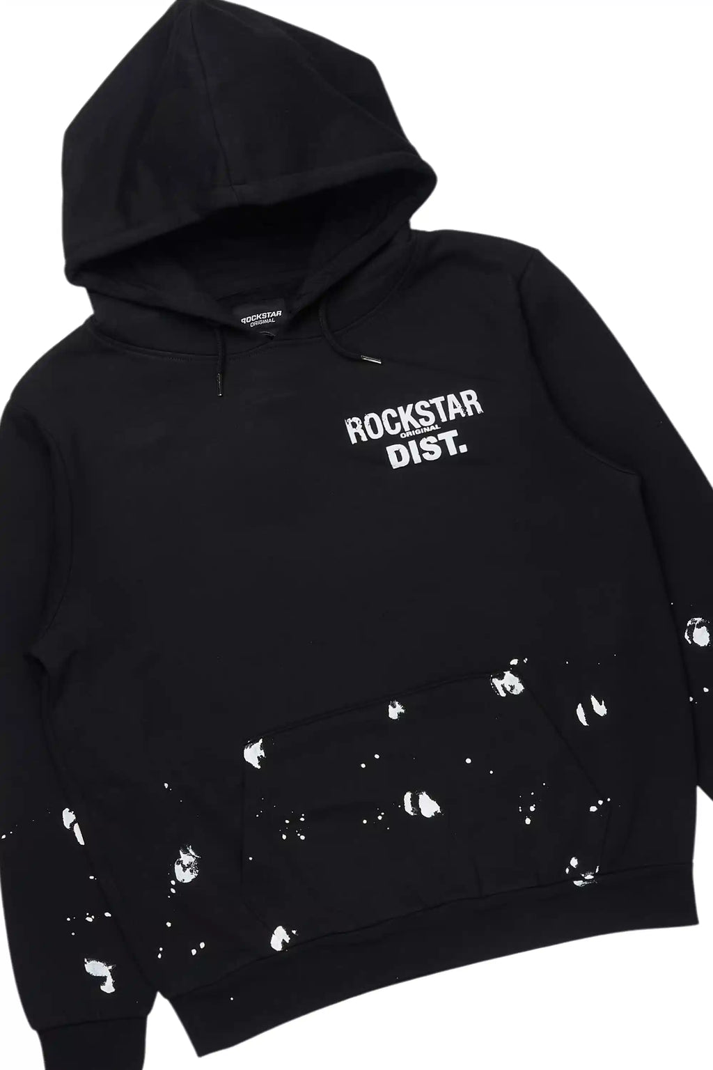 Raffer Black/White Hoodie/Stacked Track Pant Set