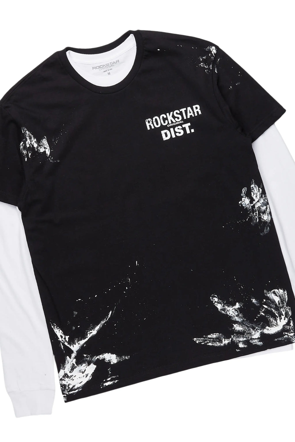 Allard Black/White Double Layer T-Shirt/Baggy Pant Set