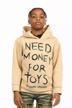 Boys M4 Toys Beige/Black Graphic Hoodie
