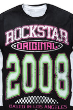 Renee Black/Pink Double Layer Graphic T-Shirt