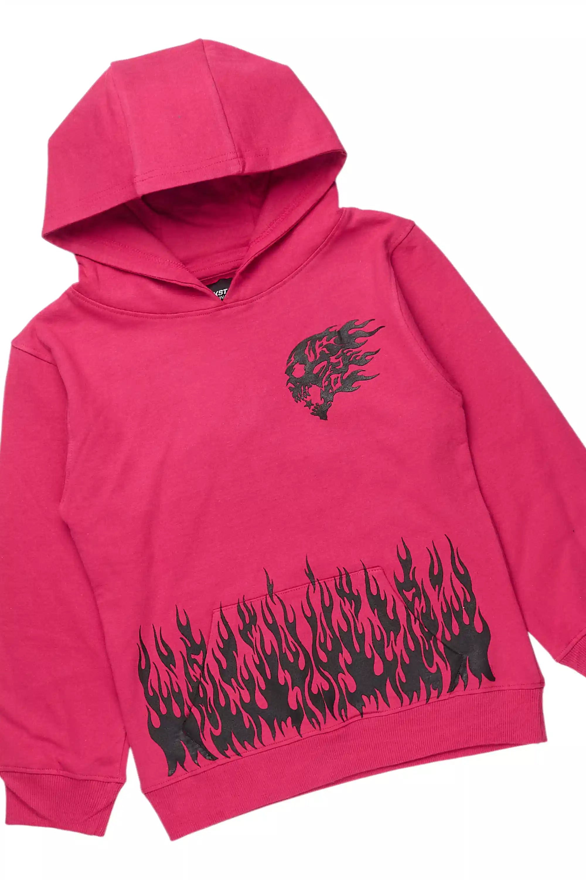 Boys Bubble Fuchsia/Black Stacked Flare Track Set