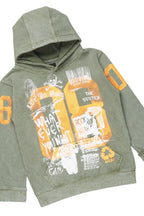 Boys Beau Tree Camo Hoodie/Stack Flare Jean Set