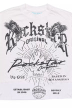 Tally White/Black Boxy Crop Double Layer Tee