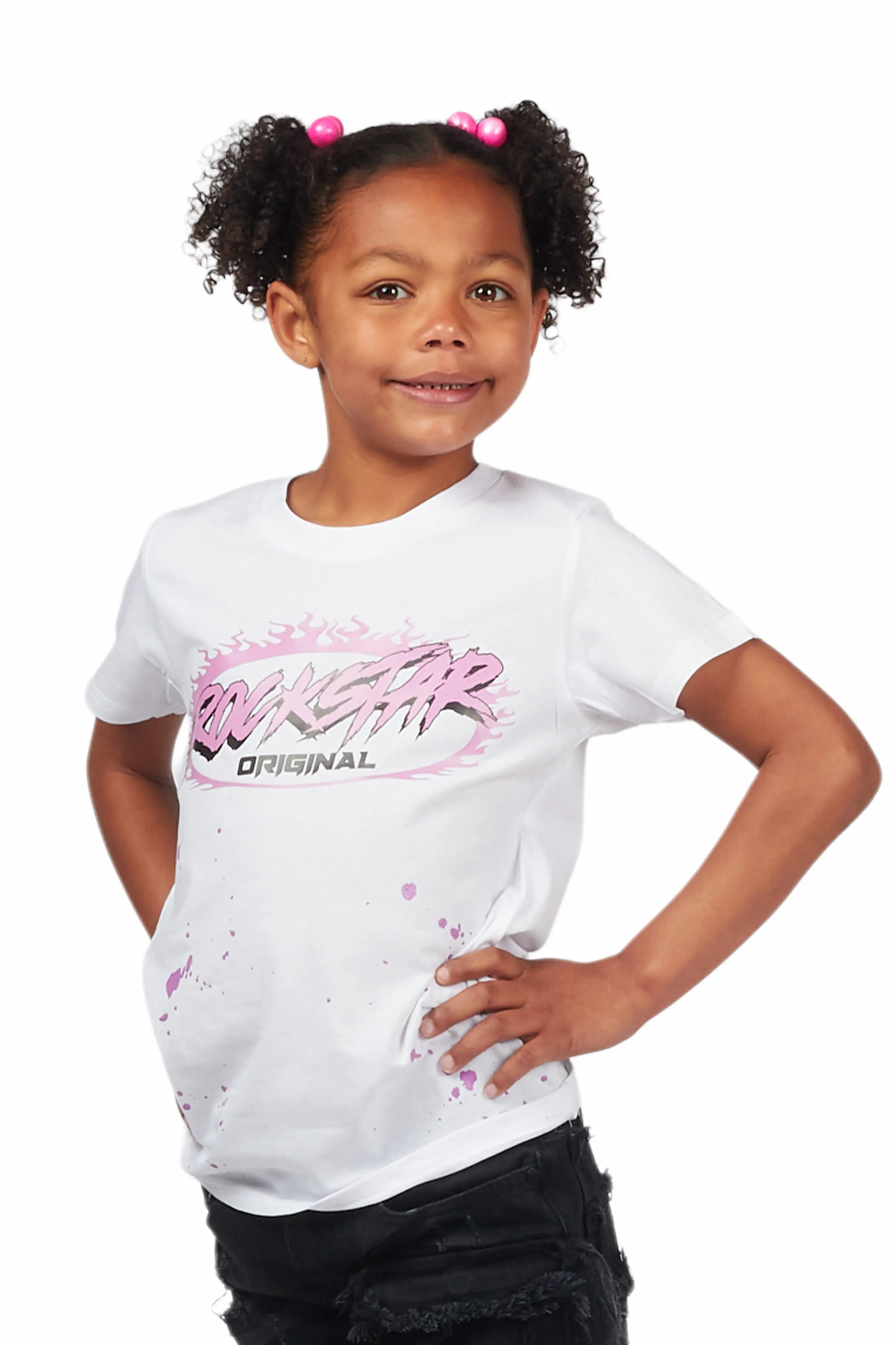 Girls Izzy White Graphic T-Shirt
