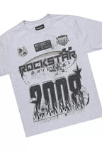 Amos Heather Grey Graphic T-Shirt/Stacked Flare Jean Bundle