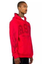Merek Red/Black Rhinestone Graphic Hoodie