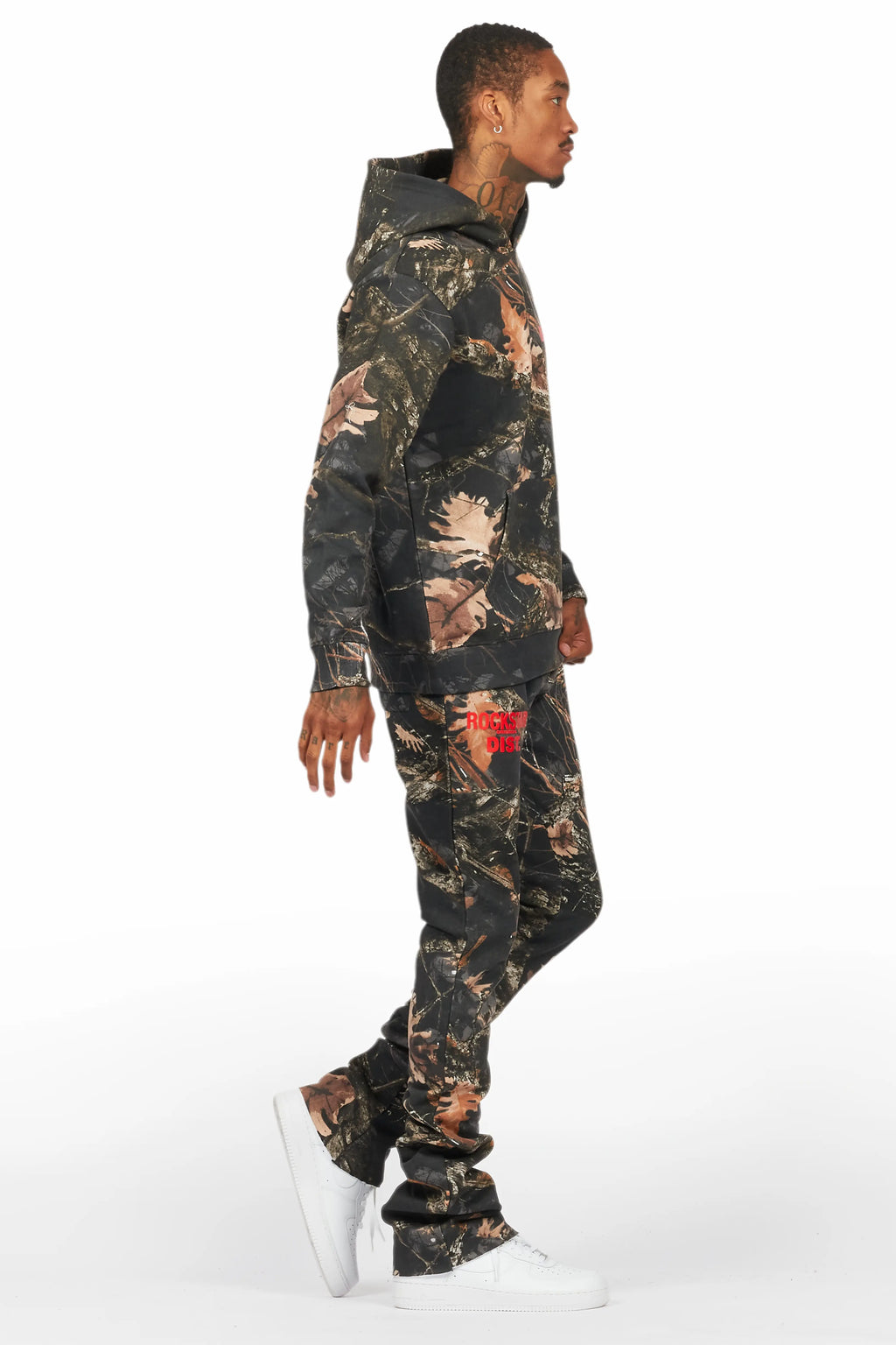 Tabby Black Graphic Stacked Flare Track Set