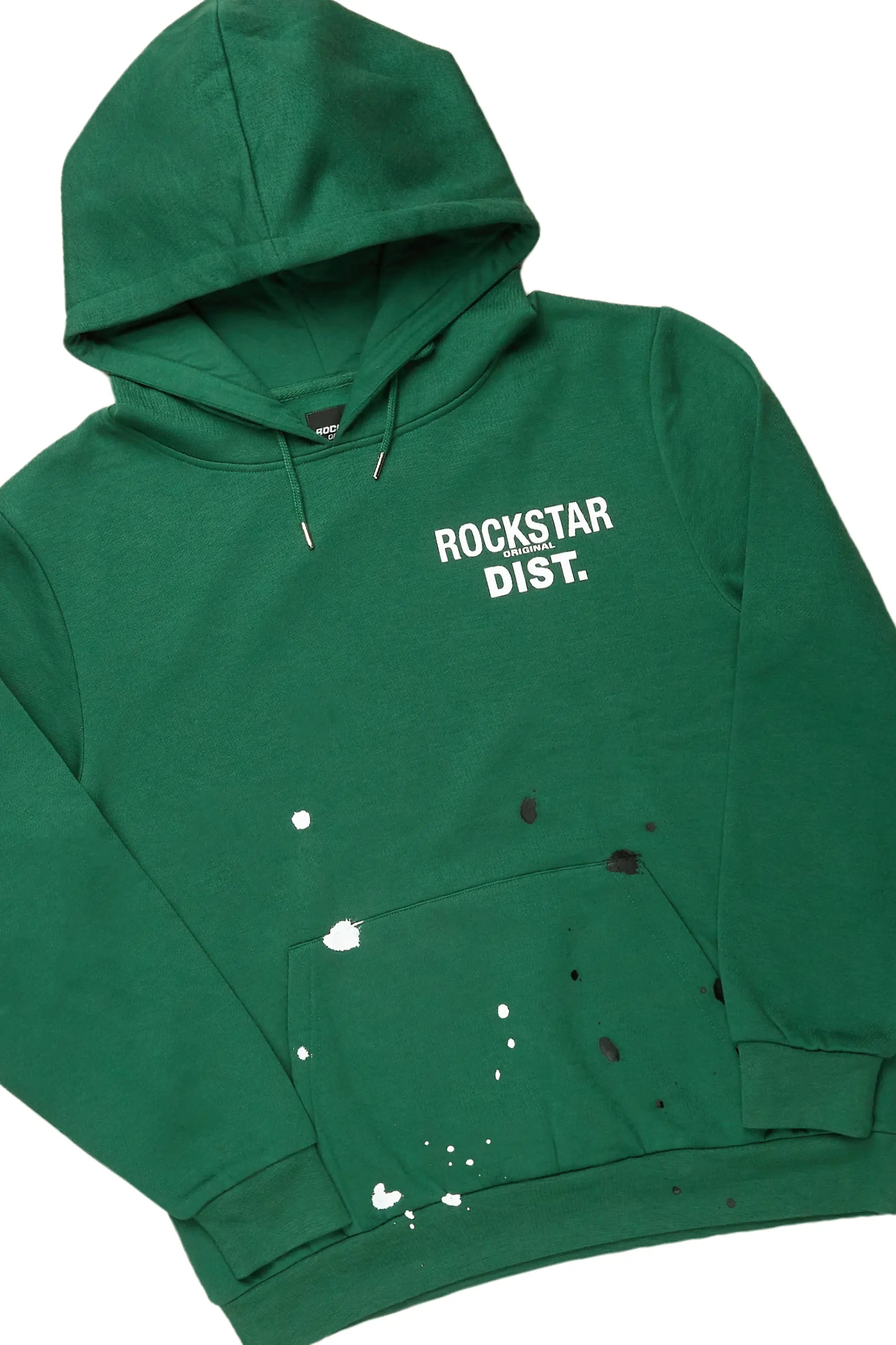 Jaco Green Hoodie Stacked Flare Pant Track Set