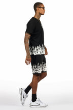 Bubble Black T-Shirt/Short Set