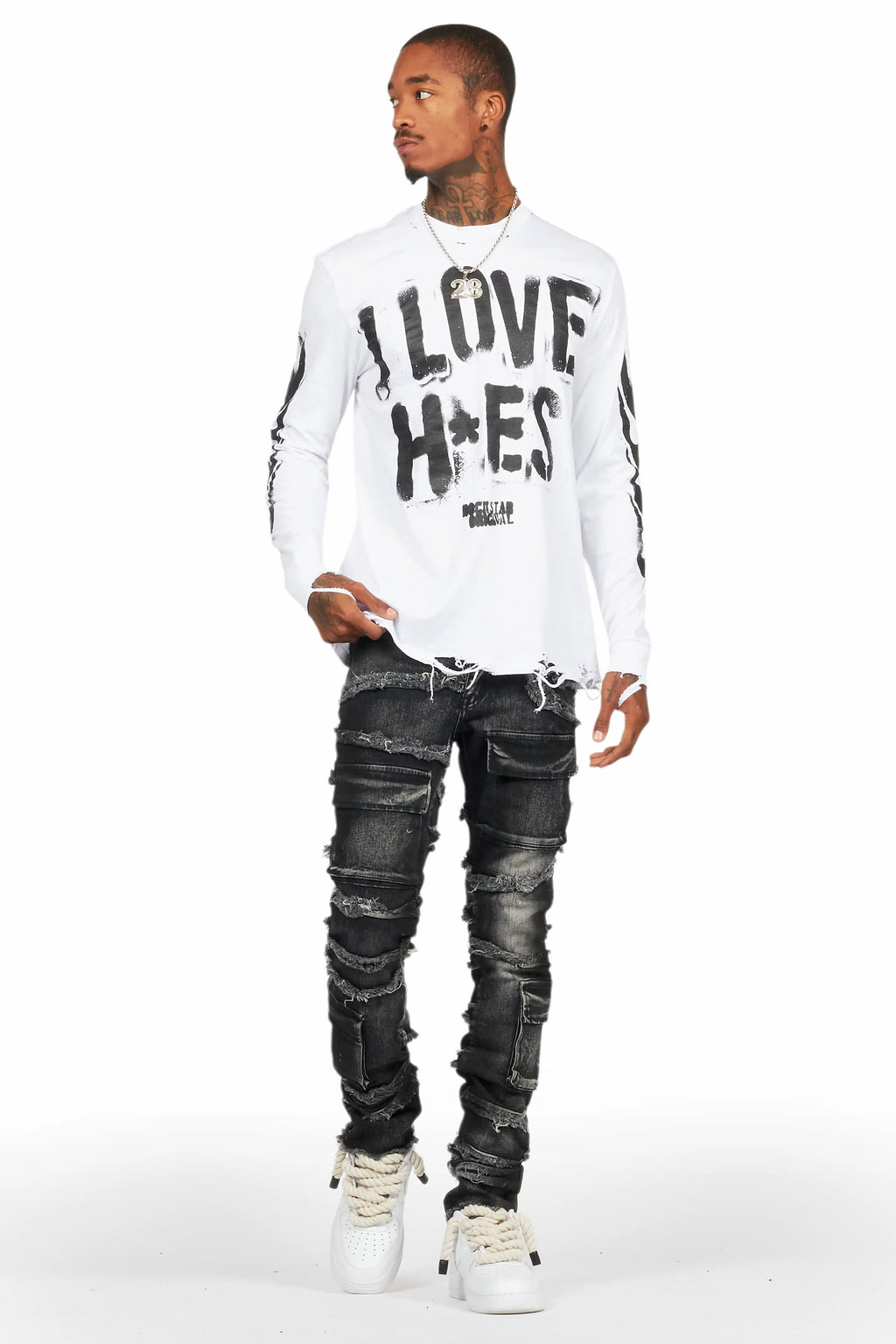 Yves Grey Skinny Cargo Jean