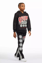 Boys Wizzurd Black/Grey Stacked Flare Track Set