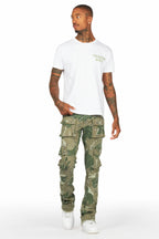 Kade Camo Stacked Flare Jean