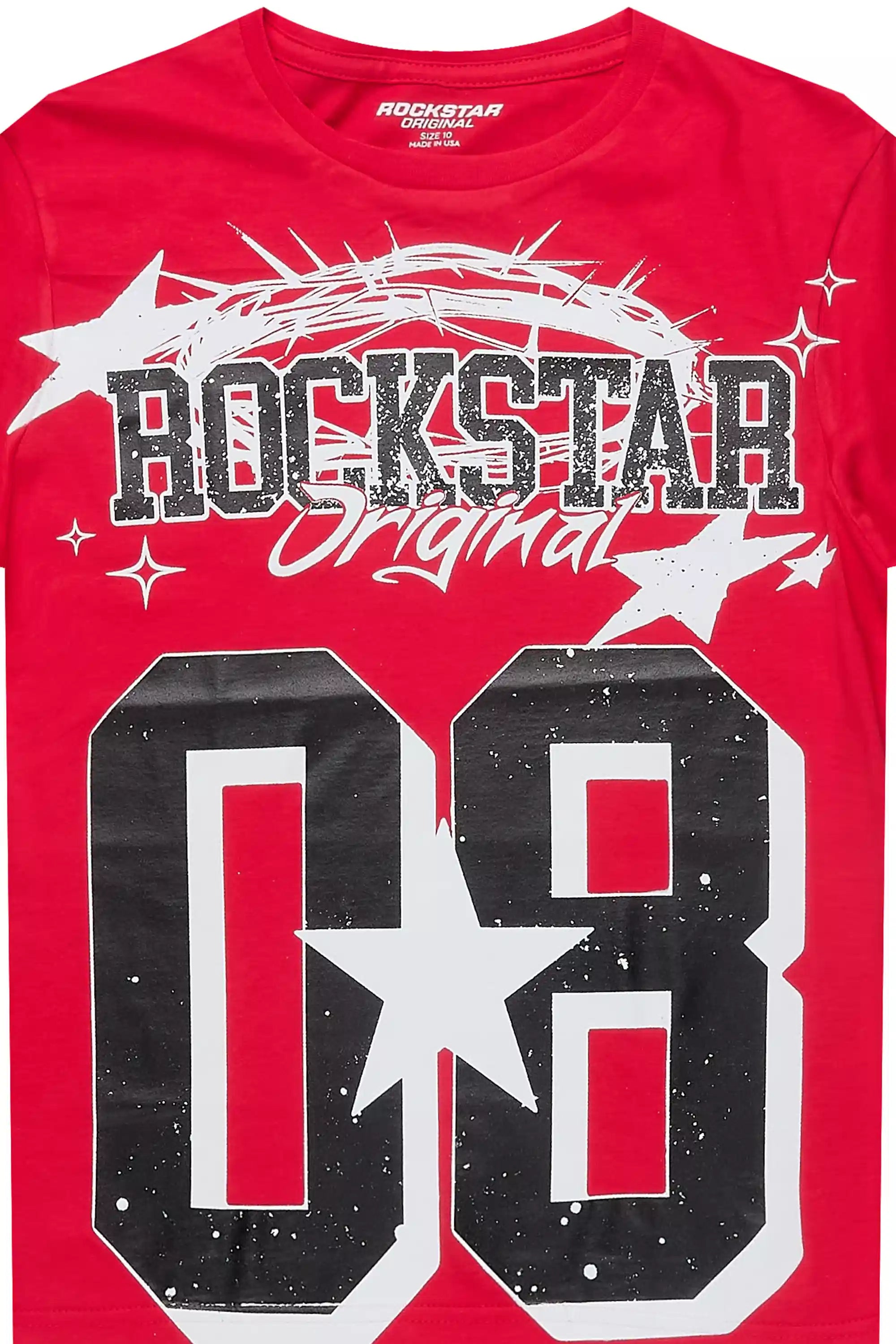 Boys Allstar Red/Black Graphic T-Shirt