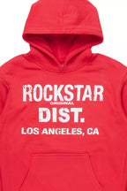 Boys Koen Red/White Graphic Hoodie