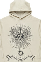 Leander Beige Graphic Hoodie