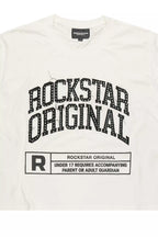 Tracy White Rhinestone Boxy Crop T-Shirt